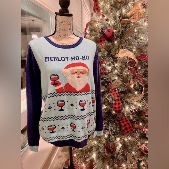 Funny or Ugly Christmas Sweater, fits like oversized women’s M - Picture 1 of 4